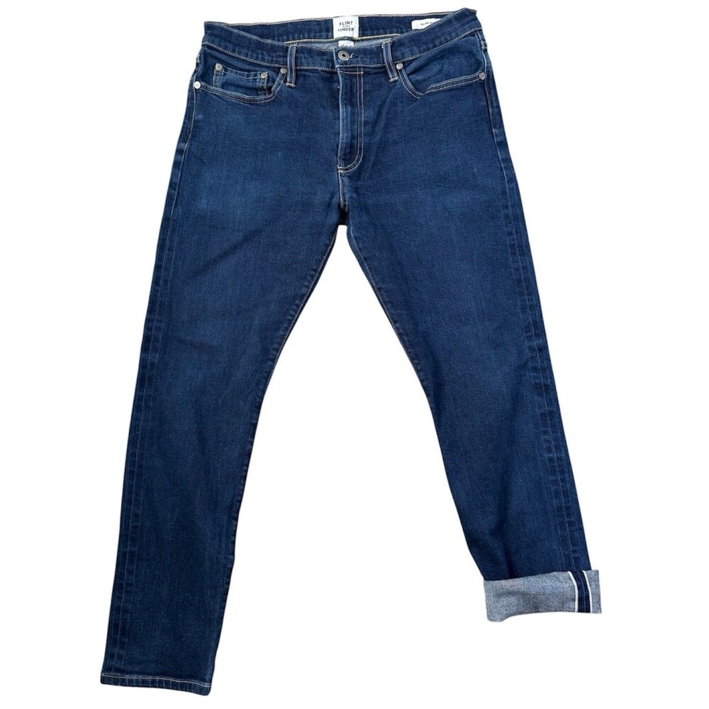 Flint and Tinder Selvidge Slim Fit Dark Wash Jeans Men’s Size 33x30